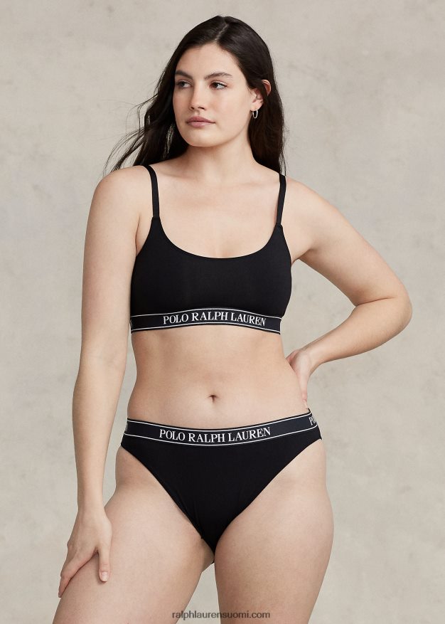 Ralph Lauren naiset toistologolla rajattu kauhasäiliö 0Z24ZR3383 onyx