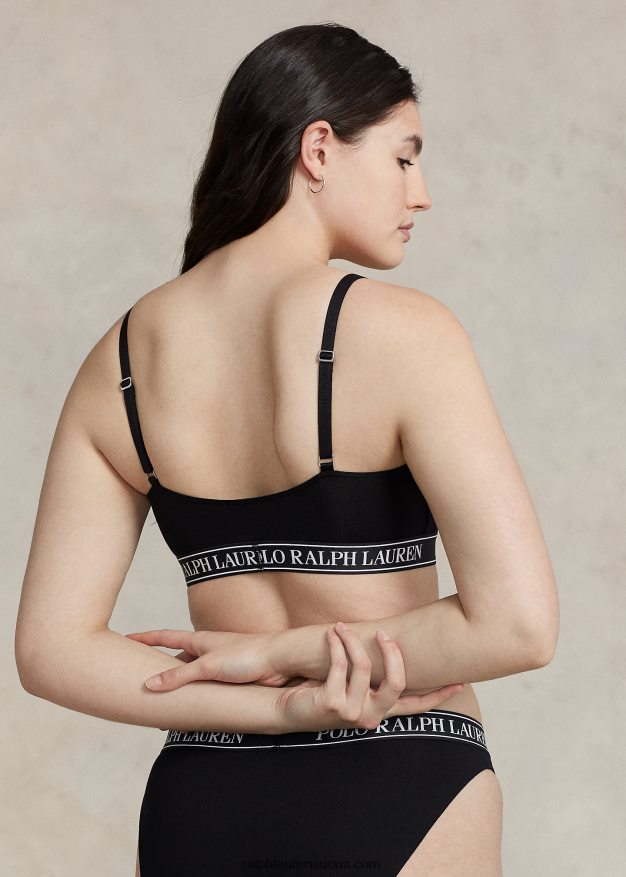 Ralph Lauren naiset toistologolla rajattu kauhasäiliö 0Z24ZR3383 onyx