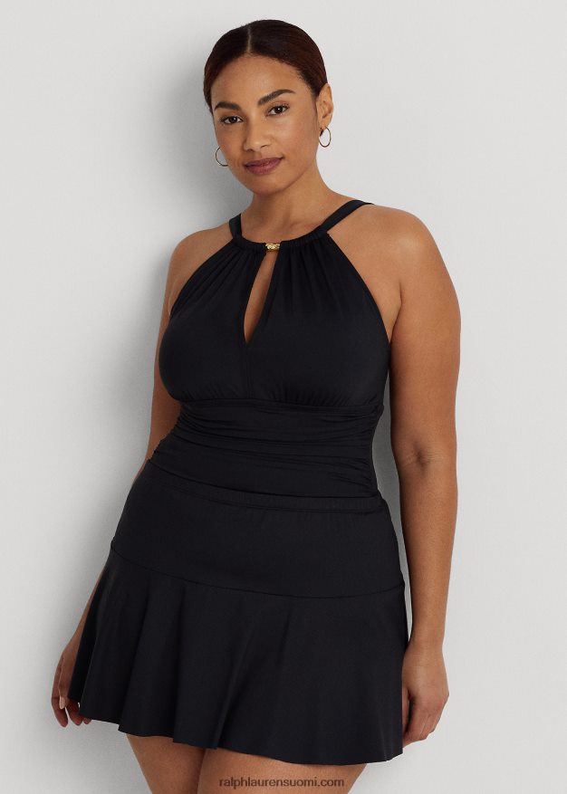 Ralph Lauren naiset hameellinen hipster-bikinialaosa 0Z24ZR4586 musta