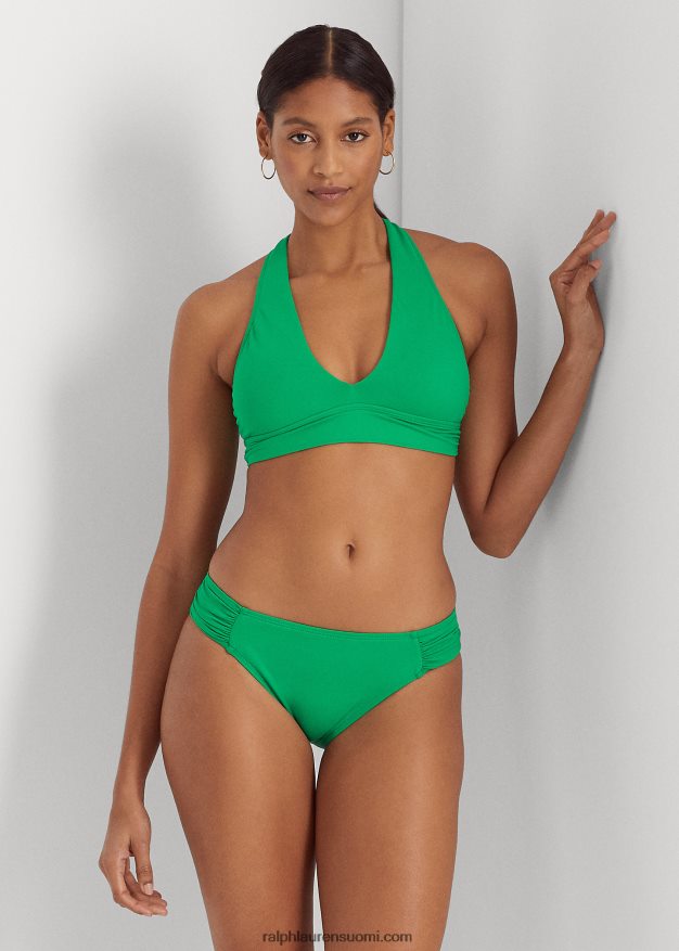 Ralph Lauren naiset kierrettävä bikinipaita 0Z24ZR4158 cabanan vihreä