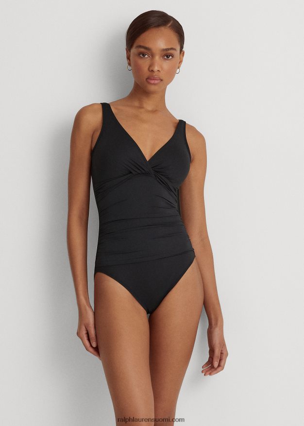 Ralph Lauren naiset kierretty yksiosainen 0Z24ZR4205 musta