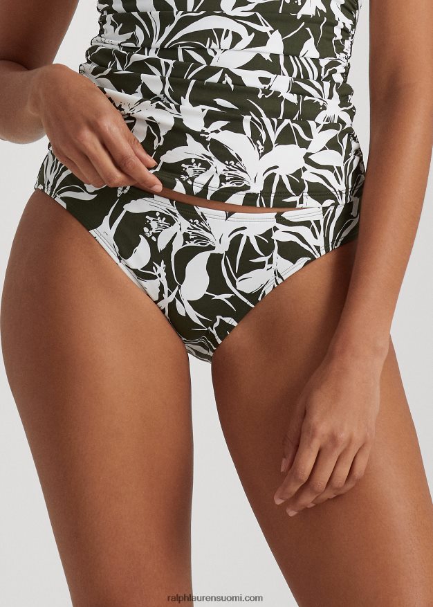 Ralph Lauren naiset kukkainen hipster-bikinialaosa 0Z24ZR9436 oliivi