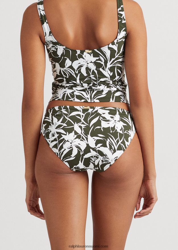 Ralph Lauren naiset kukkainen hipster-bikinialaosa 0Z24ZR9436 oliivi