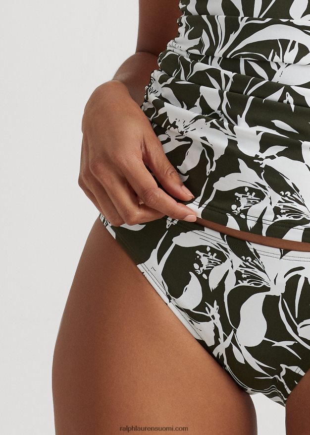 Ralph Lauren naiset kukkainen hipster-bikinialaosa 0Z24ZR9436 oliivi