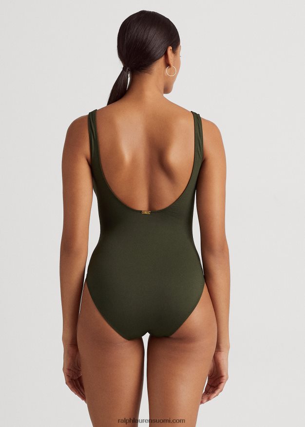 Ralph Lauren naiset nauhoitus yksiosainen 0Z24ZR9432 oliivi