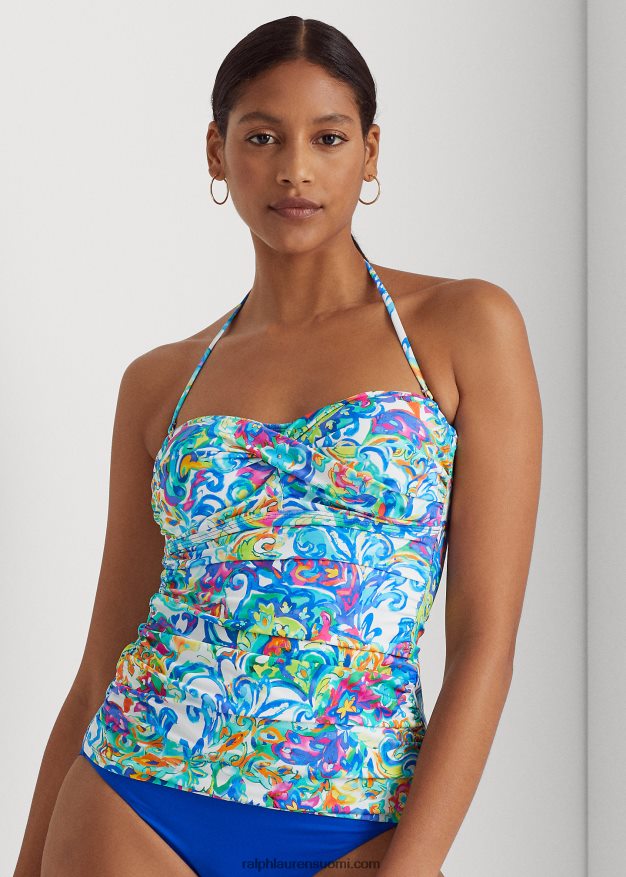 Ralph Lauren naiset paisley twist-front bandeau tankini 0Z24ZR4164 multi