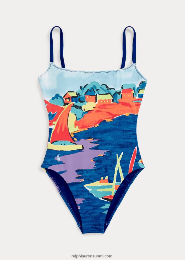 Ralph Lauren naiset printti yksiosainen uimapuku 0Z24ZR3297 multi