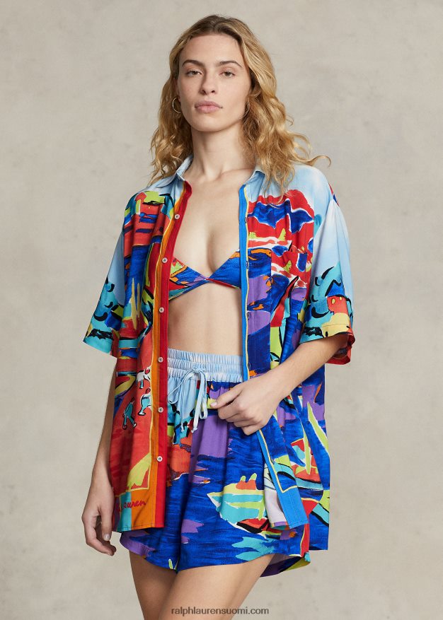 Ralph Lauren naiset printtipaita ja lyhyt setti 0Z24ZR3299