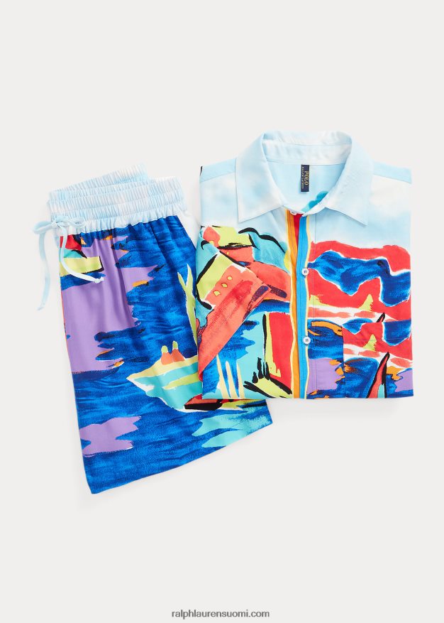 Ralph Lauren naiset printtipaita ja lyhyt setti 0Z24ZR3299