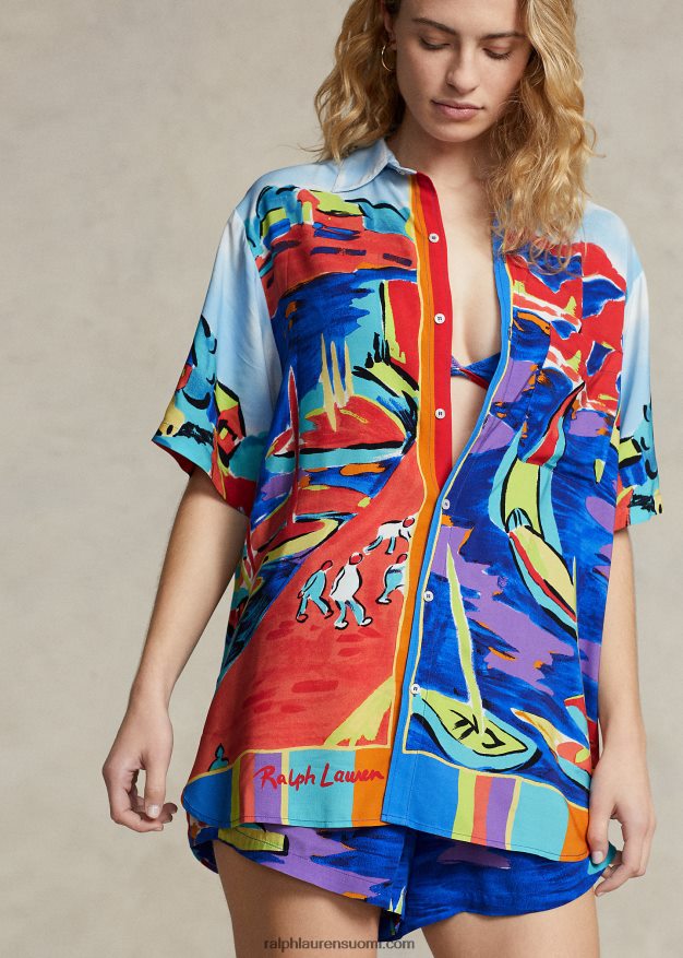 Ralph Lauren naiset printtipaita ja lyhyt setti 0Z24ZR3299