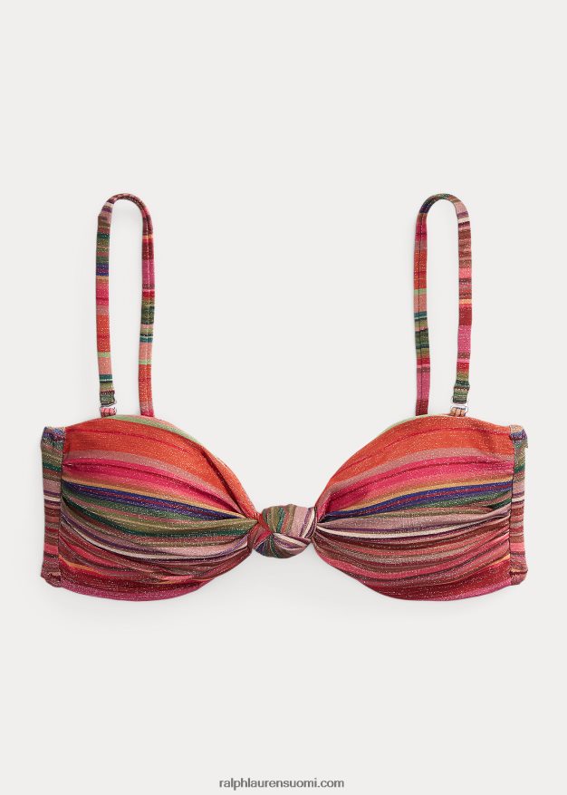 Ralph Lauren naiset raidallinen solmurintainen bandeau-bikinipaita 0Z24ZR3139 multi