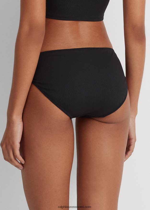Ralph Lauren naiset resori hipster-bikinialusta 0Z24ZR4194 musta