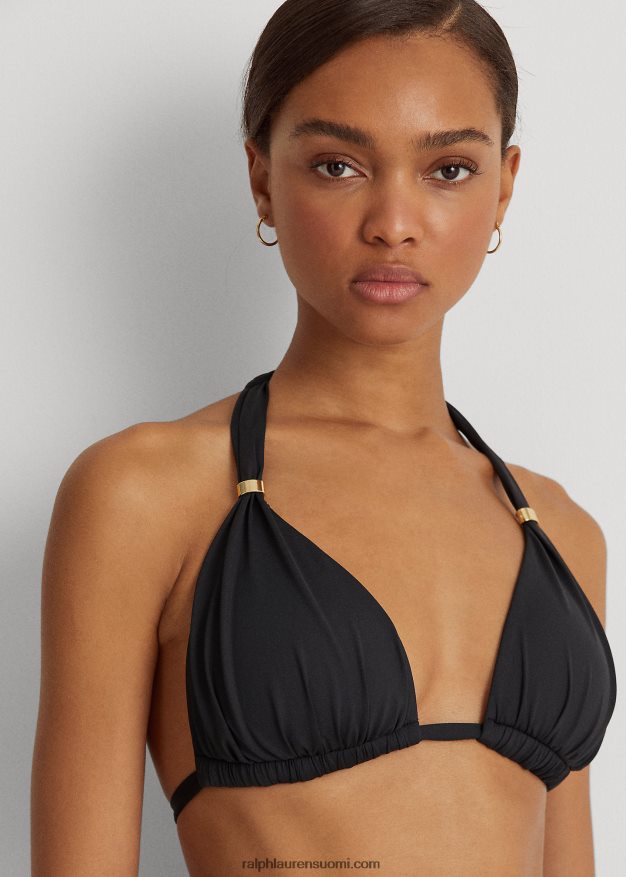Ralph Lauren naiset riimullinen bikinipaita 0Z24ZR4211 musta