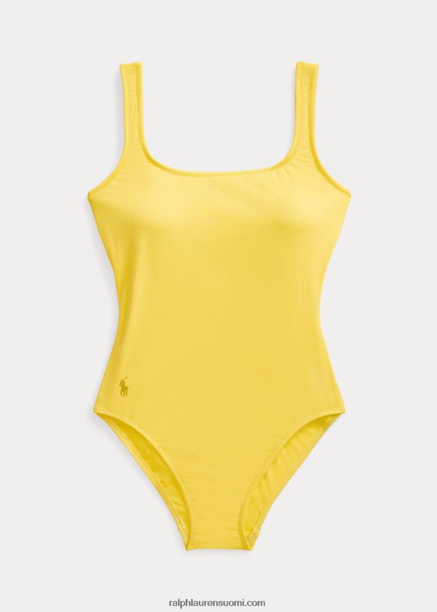 Ralph Lauren naiset scoopback yksiosainen uimapuku 0Z24ZR3305 keltainen