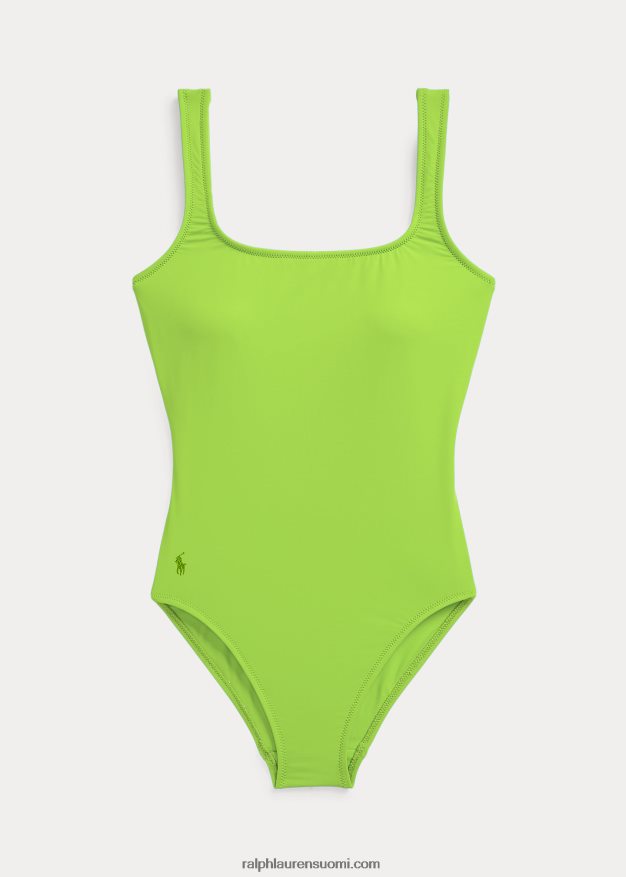 Ralph Lauren naiset scoopback yksiosainen uimapuku 0Z24ZR3306 keväänvihreä