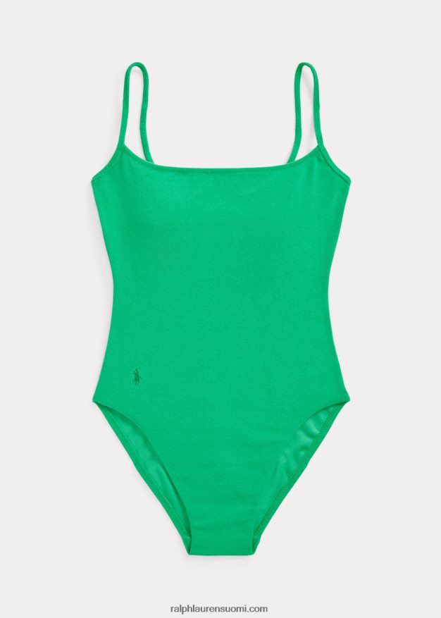 Ralph Lauren naiset spagettihihna yksiosainen uimapuku 0Z24ZR3240 jadeiitti