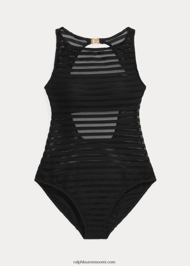 Ralph Lauren naiset venekaula yksiosainen 0Z24ZR4209 musta