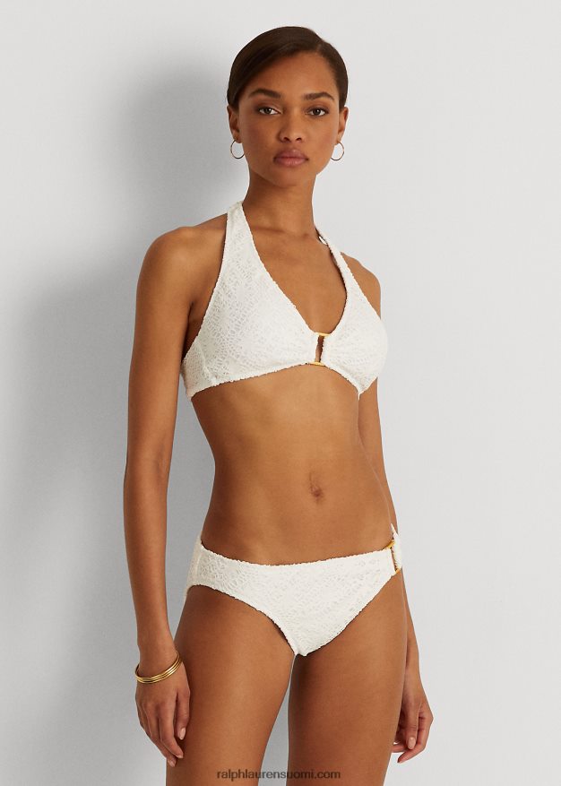 Ralph Lauren naiset virkattu rengasetuinen hipster-alaosa 0Z24ZR9456 valkoinen