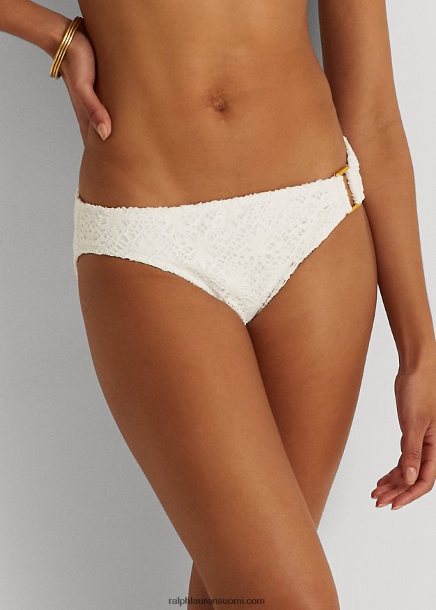 Ralph Lauren naiset virkattu rengasetuinen hipster-alaosa 0Z24ZR9456 valkoinen