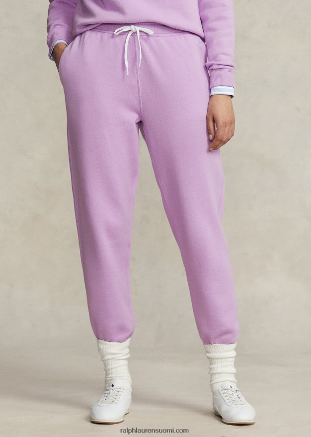 Ralph Lauren naiset fleece-urheiluhousut 0Z24ZR9105 pehmeä lila