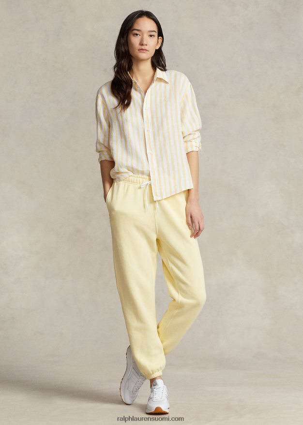 Ralph Lauren naiset fleece-urheiluhousut 0Z24ZR9106 t linnun keltainen