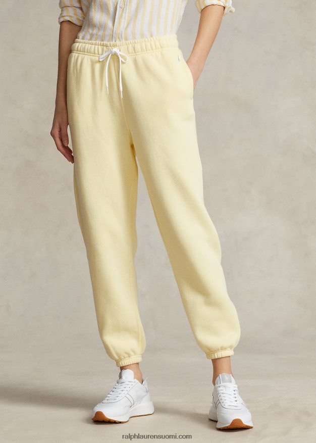 Ralph Lauren naiset fleece-urheiluhousut 0Z24ZR9106 t linnun keltainen