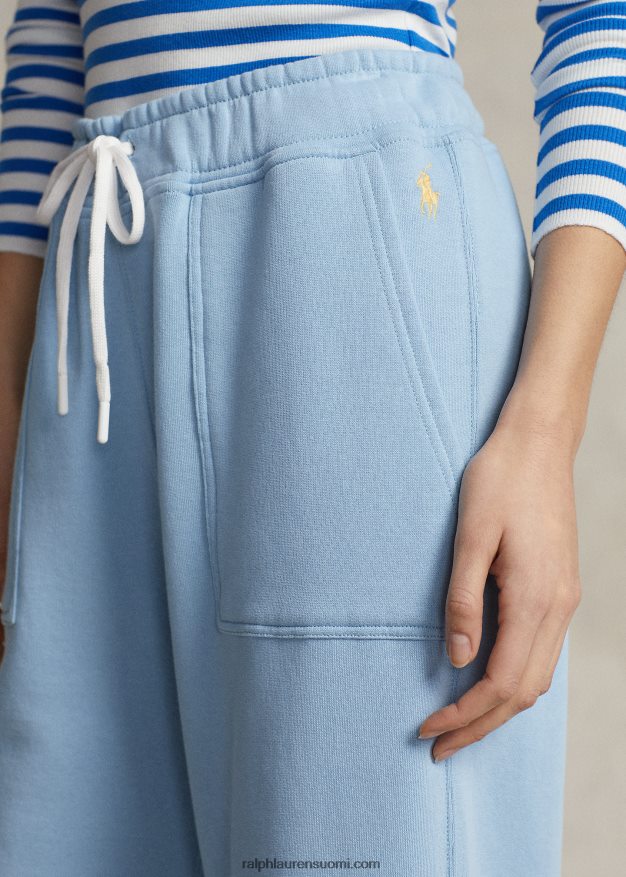 Ralph Lauren naiset katkaisuhelma fleece-housut 0Z24ZR3056 puuterinsininen