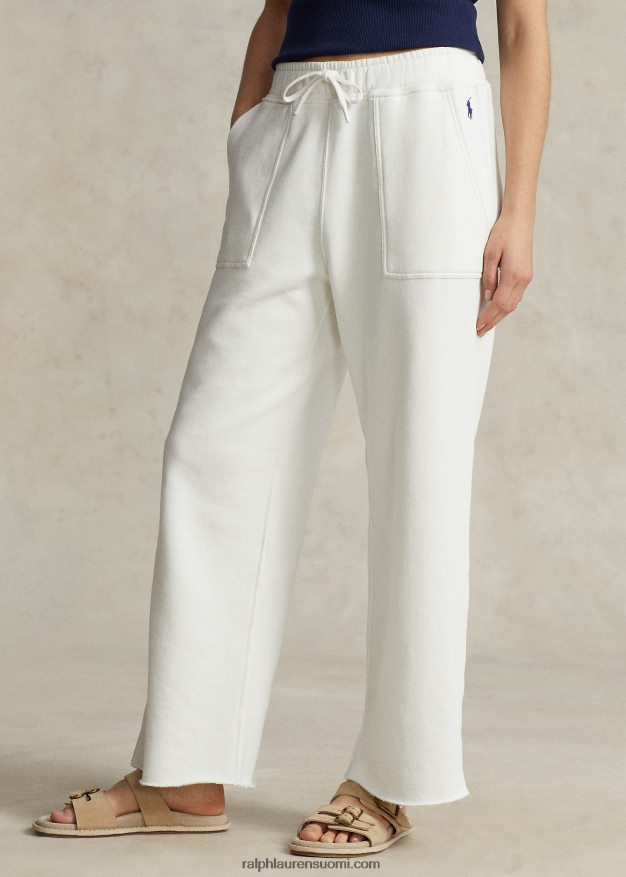 Ralph Lauren naiset katkaisuhelma fleece-housut 0Z24ZR3057 kannenpesuaine valkoinen