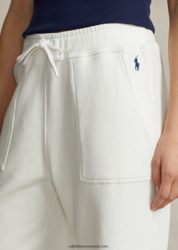 Ralph Lauren naiset katkaisuhelma fleece-housut 0Z24ZR3057 kannenpesuaine valkoinen
