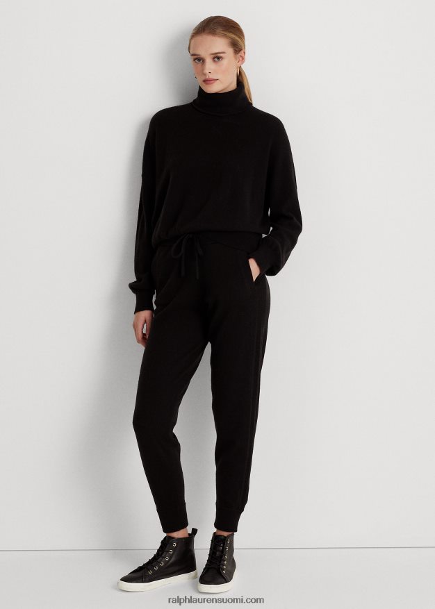Ralph Lauren naiset pestävät kashmir lenkkeilyhousut 0Z24ZR9593 musta