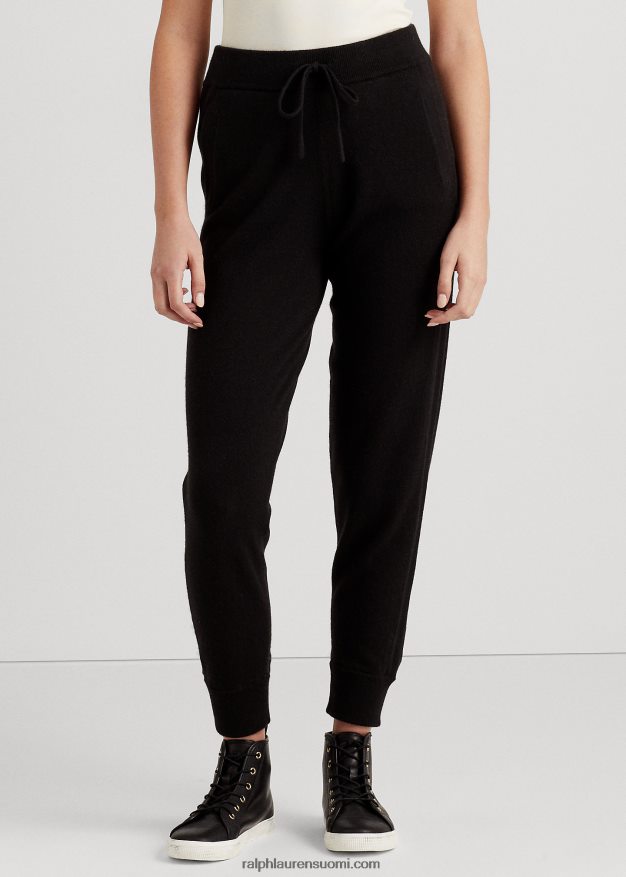 Ralph Lauren naiset pestävät kashmir lenkkeilyhousut 0Z24ZR9593 musta