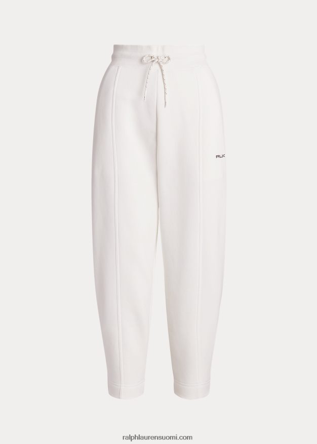 Ralph Lauren naiset puuvillasekoite-fleece-porkkana-housut 0Z24ZR3128 paperi valkoinen