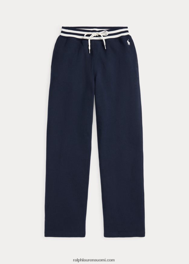 Ralph Lauren naiset raidallinen vyötäröinen fleece-housut 0Z24ZR3101 newportin laivasto