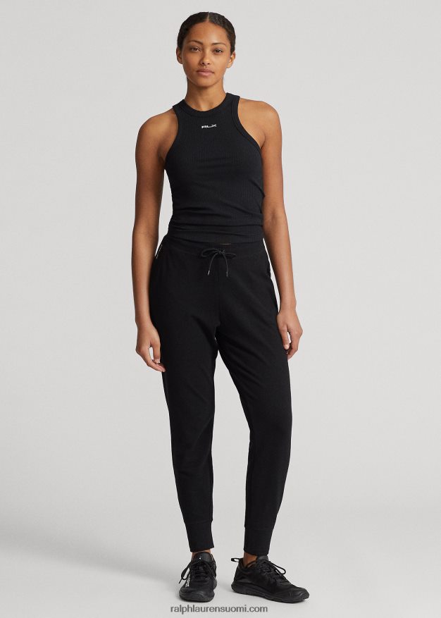 Ralph Lauren naiset suorituskyky jersey lenkkeilyhousut 0Z24ZR3765 musta