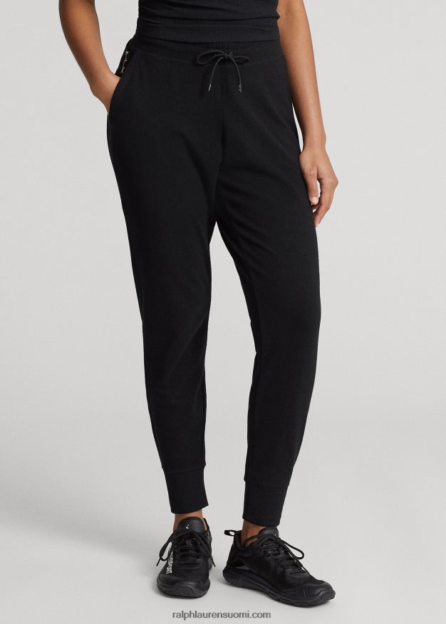 Ralph Lauren naiset suorituskyky jersey lenkkeilyhousut 0Z24ZR3765 musta