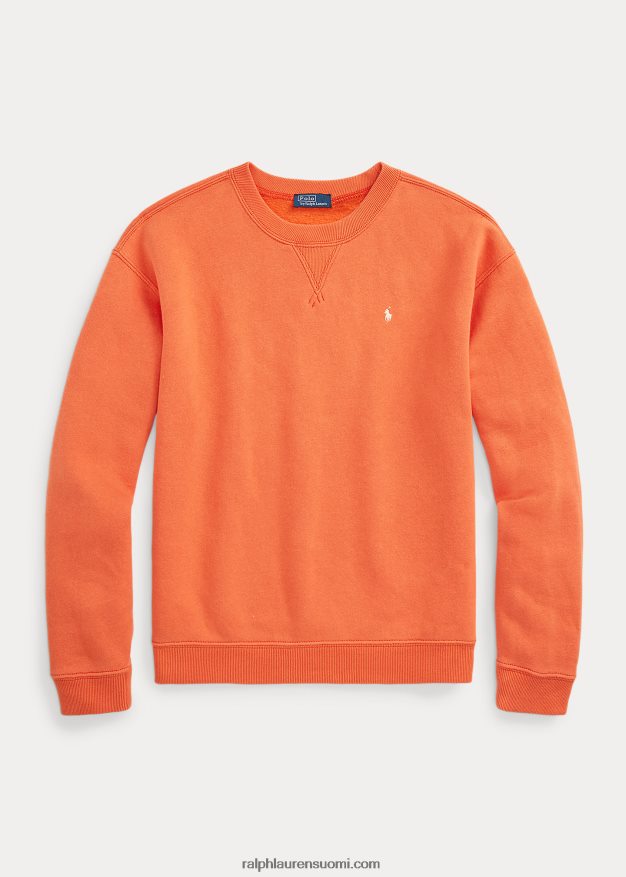 Ralph Lauren naiset fleece-neulepusero pyöreäkaula-aukolla 0Z24ZR9097 auringonlaskun taivas