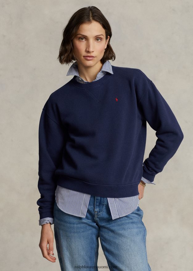 Ralph Lauren naiset fleece-neulepusero pyöreäkaula-aukolla 0Z24ZR9099 risteilylaivasto