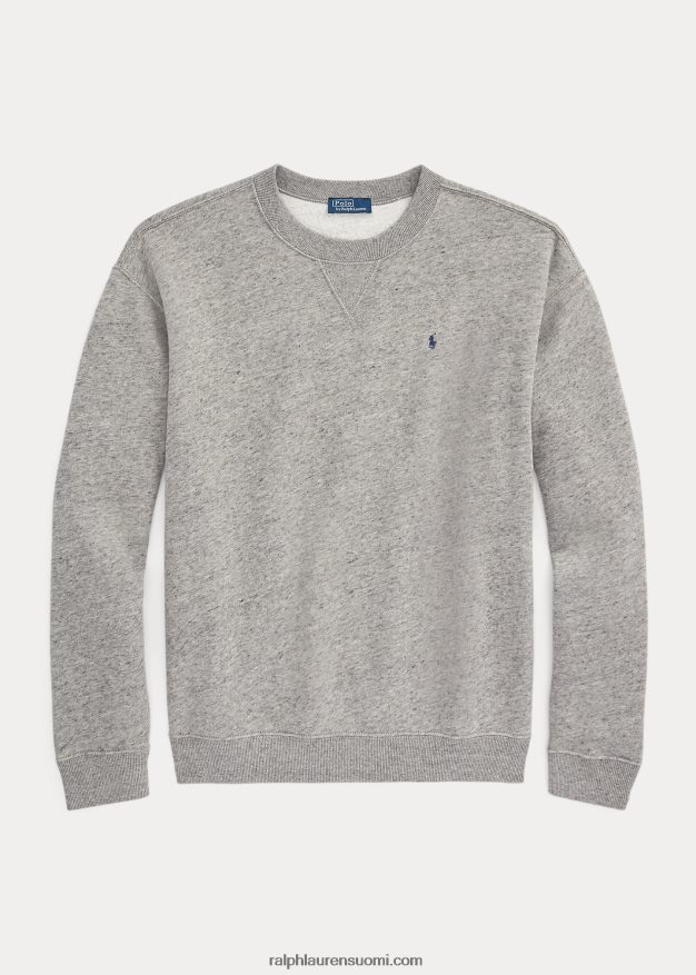 Ralph Lauren naiset fleece-neulepusero pyöreäkaula-aukolla 0Z24ZR9101 tumma vintage kanerva