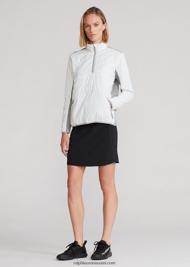 Ralph Lauren naiset hybridi neljännesvetoketjupusero 0Z24ZR3766 vaaleanharmaa kanerva