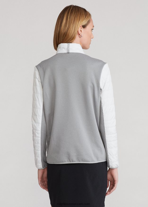 Ralph Lauren naiset hybridi neljännesvetoketjupusero 0Z24ZR3766 vaaleanharmaa kanerva