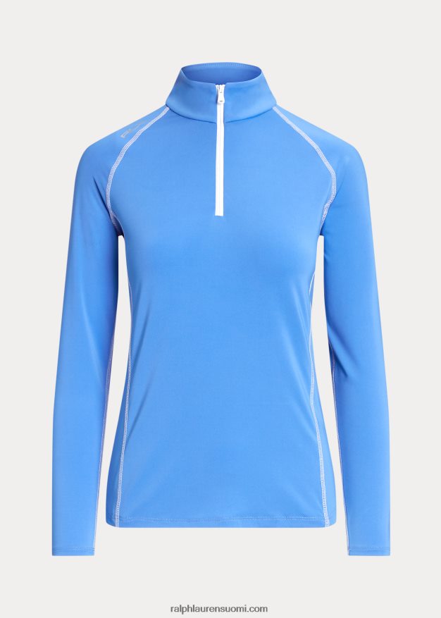 Ralph Lauren naiset jersey vetoketjullinen villapaita 0Z24ZR3701 florida sininen / kuninkaallinen sininen