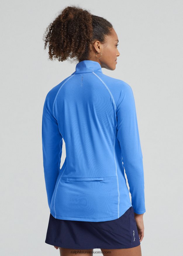 Ralph Lauren naiset jersey vetoketjullinen villapaita 0Z24ZR3701 florida sininen / kuninkaallinen sininen