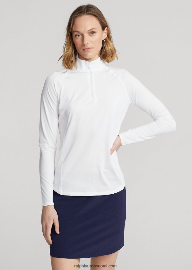 Ralph Lauren naiset jersey vetoketjullinen villapaita 0Z24ZR3702 keraaminen valkoinen