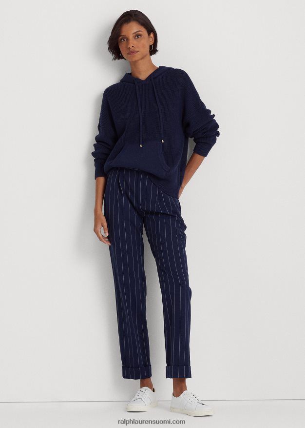 Ralph Lauren naiset kampapuuvillainen huppari 0Z24ZR9568 hienostunut laivasto