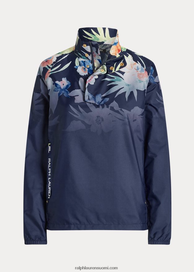 Ralph Lauren naiset kukkainen villapaita 0Z24ZR9573 laivasto multi