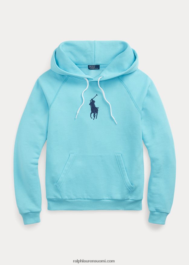 Ralph Lauren naiset kutistunut iso ponifleecehuppari 0Z24ZR3117 ranskalainen turkoosi