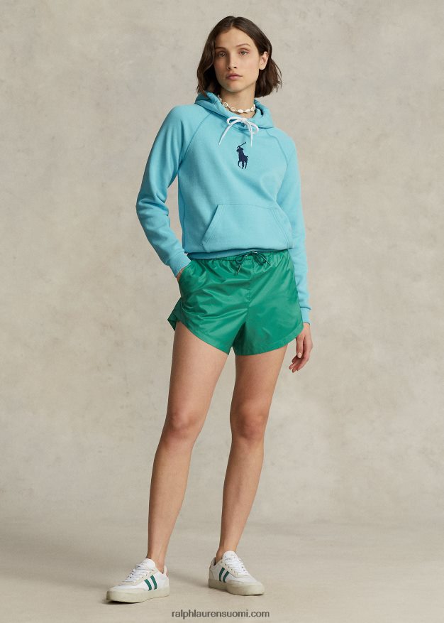 Ralph Lauren naiset kutistunut iso ponifleecehuppari 0Z24ZR3117 ranskalainen turkoosi