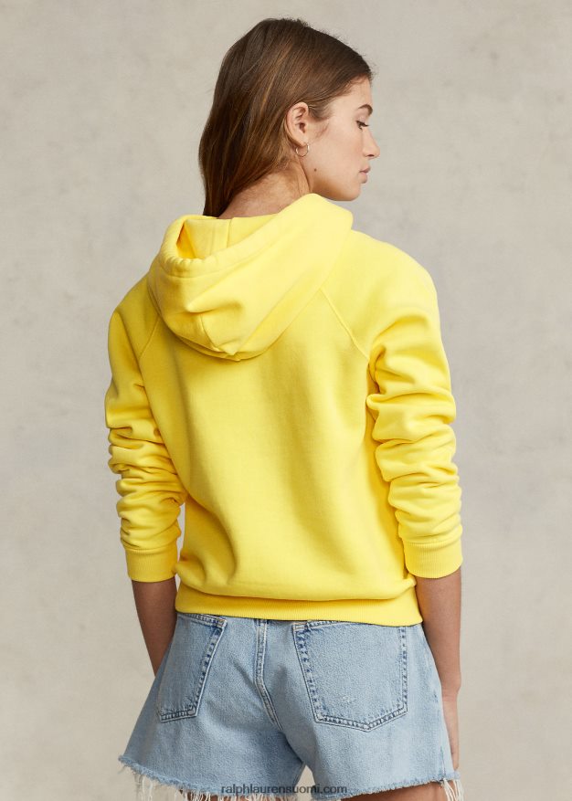 Ralph Lauren naiset kutistunut iso ponifleecehuppari 0Z24ZR9187 aurinkokalan keltainen