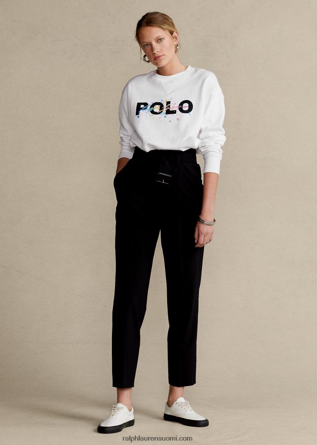 Ralph Lauren naiset logograafinen fleecepusero 0Z24ZR3352 valkoinen