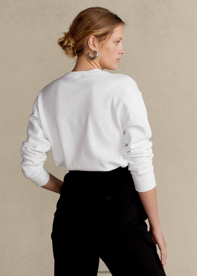 Ralph Lauren naiset logograafinen fleecepusero 0Z24ZR3352 valkoinen